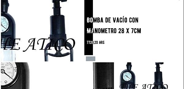  Bomba de Vacío con Manómetro 27 x 8cm - Agranda tu Pene